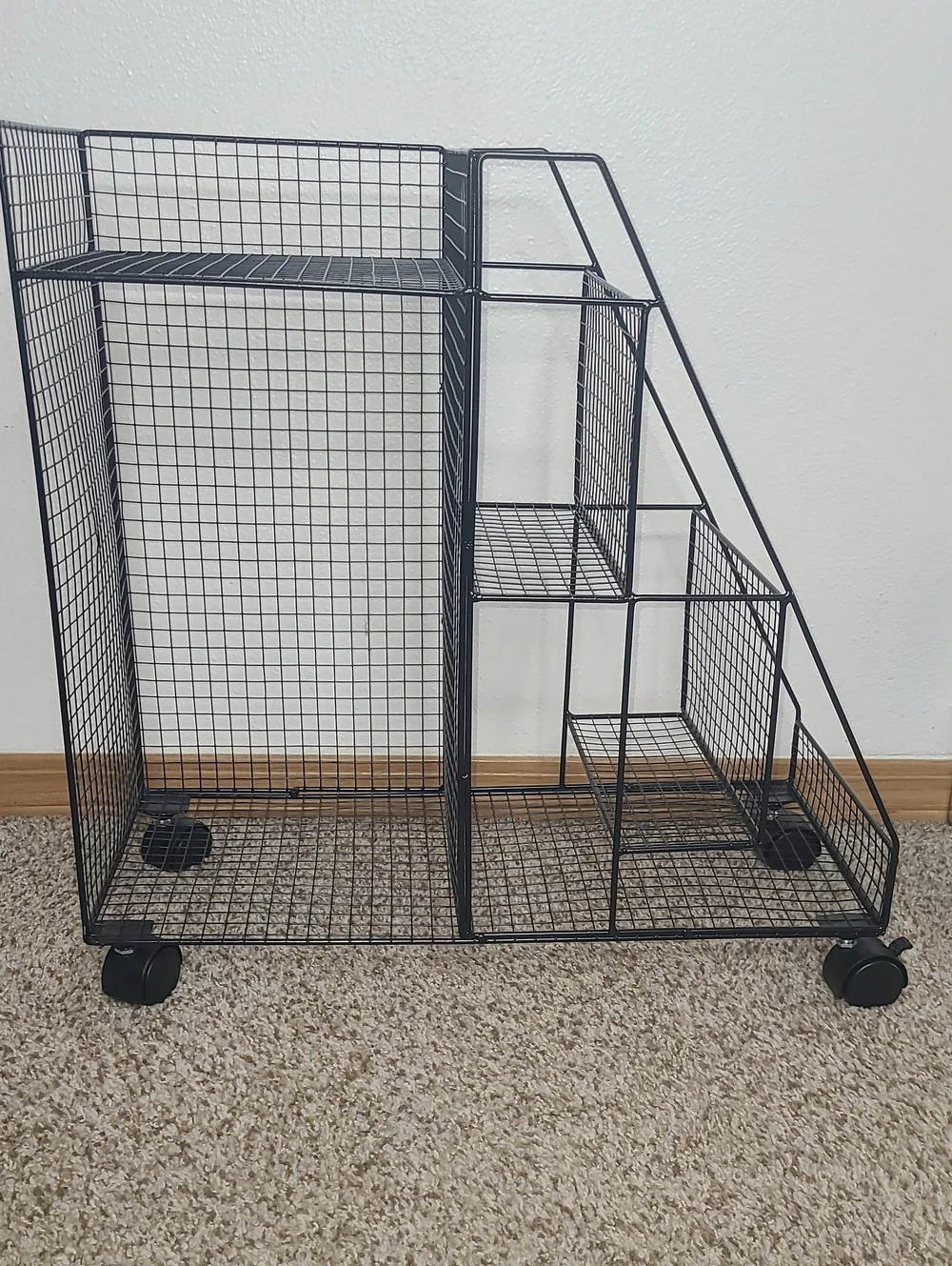 Black Wire Rolling Storage Organizer - Home Storage & Organization